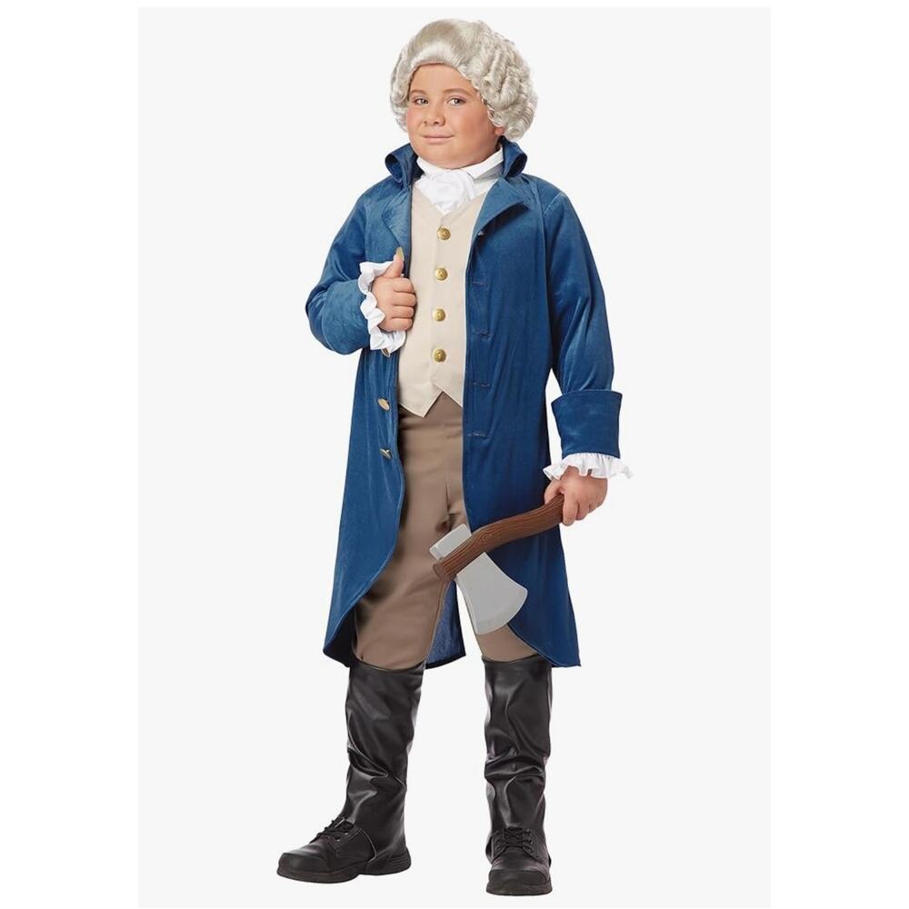 George Washington, Thomas Jefferson President Colonial Boys M Halloween Costume